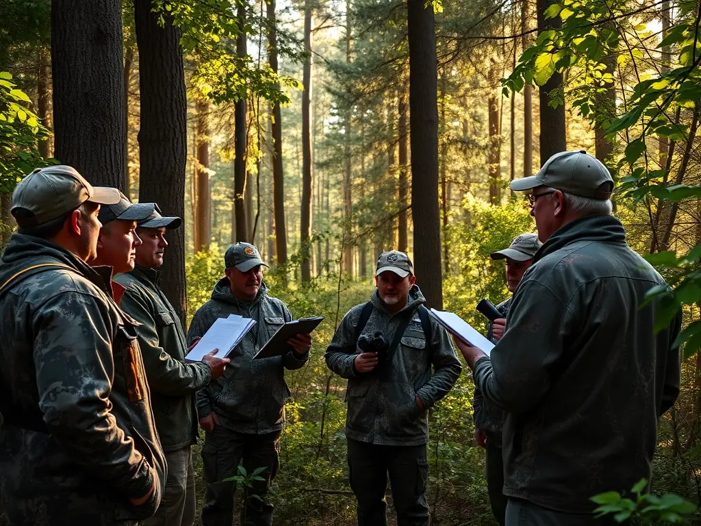 A photograph of a team from SOCIETE DE CHASSE DE LA COUZE setting up traps to capture invasive species, demonstrating the organization's commitment to controlling nuisible species.